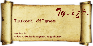 Tyukodi Ágnes névjegykártya