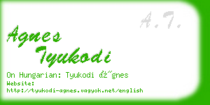 agnes tyukodi business card